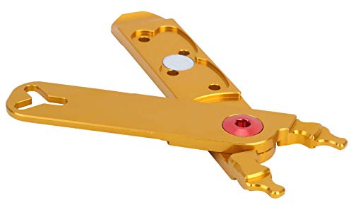 Fahrrad Zange Multifunktionales Quick-Link Kettenentfernungswerkzeug Ventilwerkzeug Reifenhebel Fahrradreparaturwerkzeug (Gold)