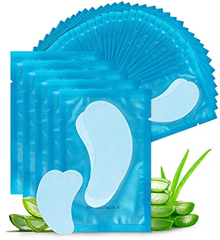Lunamoon Augenpads für Wimpernverlängerung Wimpern Pads Eyelash Pad 50Paar | Wimpernverlängerung Pad,Wimpern Augenpads,Wimpern Patches,Eye Patch for Eyelash Extension,Wimpern Extensions Zubehör