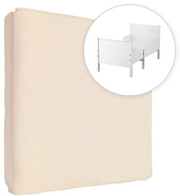 Drap-Housse en Jersey 100% Coton pour Matelas Extensible 160 x 80 cm (crème)