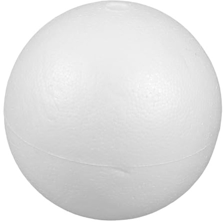 BESTonZON Styroporkugeln Wei?e Styropor-Kuchen- -Kugel 18 cm Glatte Schaumstoffkugel Runde Kuchen-Dummys F¨¹r Hochzeiten Feiertage Bastelarbeiten Schulprojekte