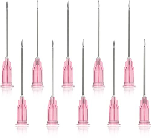 Lot de 60 aiguilles de distribution 18 Ga, 3,8 cm, emballage individuel, aiguilles applicatrices pour le remplissage de liquide et industriel, accessoires d'aiguille