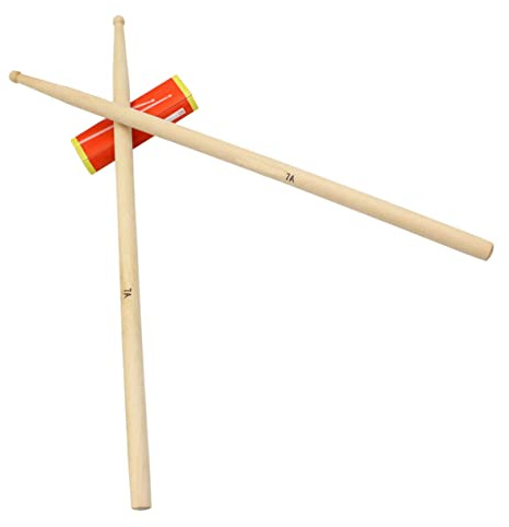 Ahornholz Drumsticks 1 Paar Jazz Schlagzeugstöcke für Profis | Khaki Farbton, Glatte Oberfläche ohne Grate, Feine Struktur, Komfortable Handhabung