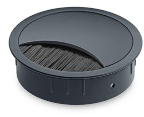 Eisnhauer Kabeldose Edelstahl anthrazit lackiert 80 mm, für mehrere Kabel geeignet, Bürstendichtung und Abnehmbarer Deckel, Höhe ca. 21 mm