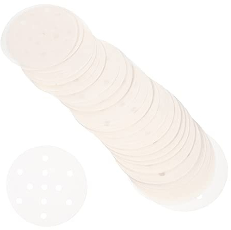 PRETYZOOM Doublures en Papier Blanc 400 Pièces pour Cuiseur Vapeur Tapis de Vapeur Antiadhésif Papier Pliable en Pâte à Bois Cuisine Saine