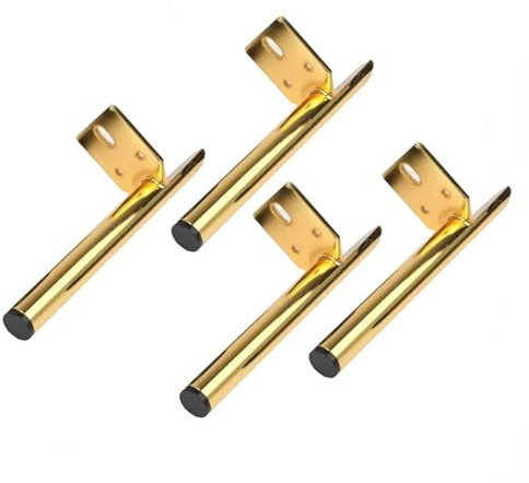 Tischgestell, Tischbeine, Möbelbeine aus Metall, Moderne Sofabeine, für Couchtisch, Couch, Sofa, Schrank, Stuhl, Kommode, Bett, Anrichte, einfache DIY-Montage, mit Befestigungsschrauben (Color : Gold