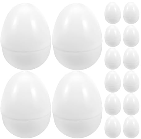 Garneck 16 StüCk Leere Ostereier Kunststoff Verpackungsboxen FüR SüßIgkeiten Spielzeug Geschenkverpackung Ostern Dekoration 3.15X1.97X1.97 Zoll