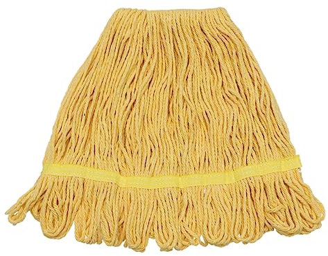 GOOHOCHY Serpillière en Coton Absorbante Jaune pour Balai-serpillière, Chiffon de Nettoyage Solide Haute Densité, Accessoire Pratique pour Sols en Bois et Carrelage, Usage Domestique