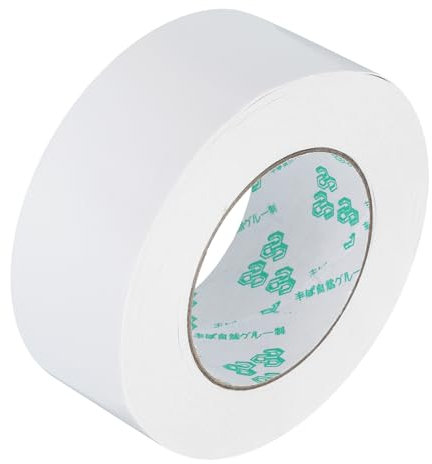 QUARKZMAN Double Face Ruban 1,97 x 55Yards(5mm x 50m) Adhésif Collant Deux Face Ruban Adhésif pour Emballage, DIY, Artisanat, Créacollage, Cadeau Emballage Blanc 1pcs