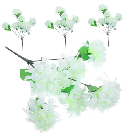 Ciieeo Confezione Da 4 Fiori Artificiali Di Crisantemo Di Simulazione Avanzata Decorazione Per Esterni Per E Cimiteri