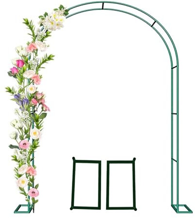 Élégant treillis d'arche de jardin en fer pour plantes grimpantes et fleurs, support robuste pour décoration de mariage et entrée de jardin, arche haute pour vignes, arche d'escalade, cadre d'escalade