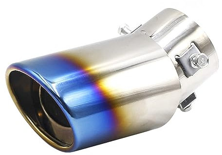 Auto-Heck-Hals Schwanzschalldämpfer-Auspuffspitze für Rohr Silber Autozubehör für Ford für Mustang BA für Shelby SYNus King GTX1 Ka für Fusion für Focus Auspuffendstück(Style4)