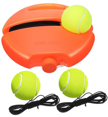 Mipcase Tennis Rebound Trainer Portable for Beginner Practice | Solo Training, Beginner Practice, Includes 1 Base and 3 Balls with Cords