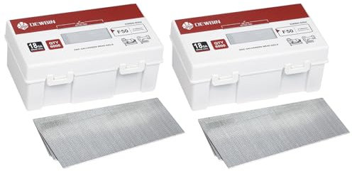 DEWBIN 18 Gauge Brad Nails, 12000 Counts 5.1 cm 18 GA Brad Nails, Galvanisierte Nägel für Nagelpistole, Finishing Nagelpistole Nägel für pneumatische, elektrische Nagelpistole