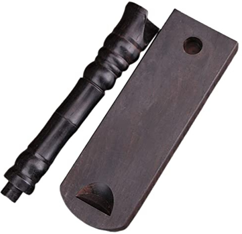 Black Wooden Flute Display Stand for Home Use, Delicate Ornament | Desktop Holder, Storage Support, Individual Collection Piece, Wooden Construction, Suitable for Flute, Black Finish