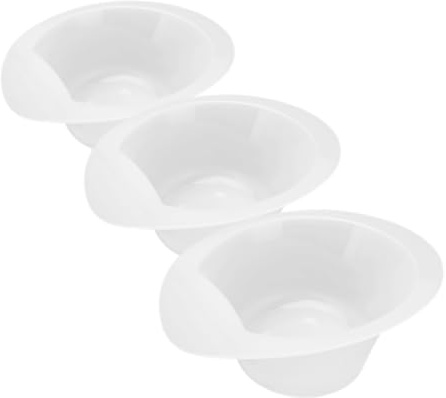 Healeved 3 Piezas Cuencos para Teñir Cabello de Plástico Premium con Base Antideslizante Tazones para Tintes y Cremas de Color Resistentes y Estables para Profesional y Doméstico