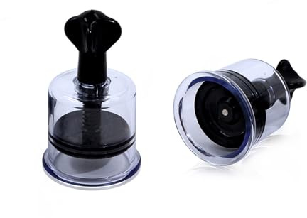 Cupping Set,Sucker, 2 Pcs Cupping Therapy Set,Vacuum Twist Suction Cupping,Vacuum Cupping Therapy,for Relaxation Pain Relief (Black, L)