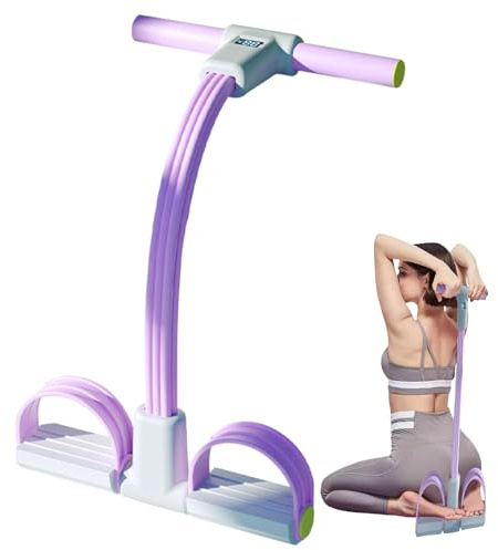 Multifunktionales Widerstandstraining Mit 6 Röhren Bauchtrainer Für Zuhause Sportgerät Pedal Bodybuilding Expander Pedalwiderstandsband Sit-up Zugseil Fitness Pedaltrainer Spannseil,28,5x43cm