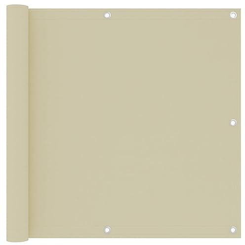 Sonnenschutz Gartenschirm,Balkon-Sichtschutz Creme 90x300 cm Oxford-Gewebe für Balkon,Terrasse,Garten