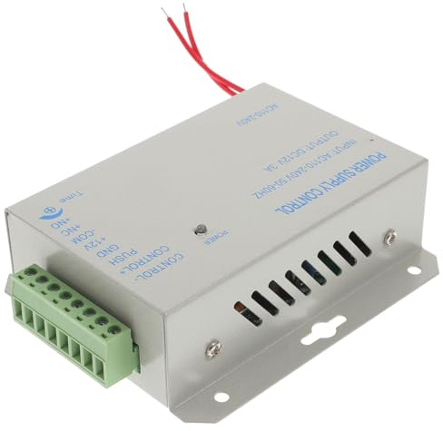 Professional AC 110-240V to DC 12V 3A Power Supply for Door Access Control – Universal, Adjustable & Durable (1-Pack)