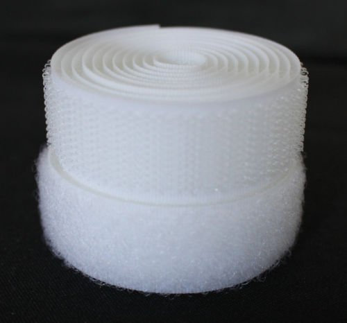 Birsppy White 20mm Sew-on Hook & Loop tape Alfatex® Brand supplied by the Velcro Companies - various lengths (1m)