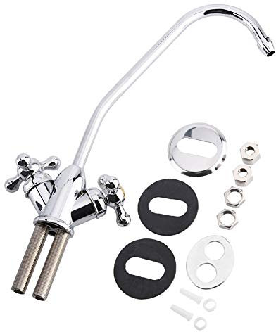 Rubinetto Rubinetto A Doppia Testa Kichen, 1/4 '' Acciaio Inossidabile Osmosi Inversa Collo D'oca Filtro Per L'acqua Potabile Rubinetto Della Cucina Ro Filtro Per Acqua Potabile A Rubinetto Lavandino