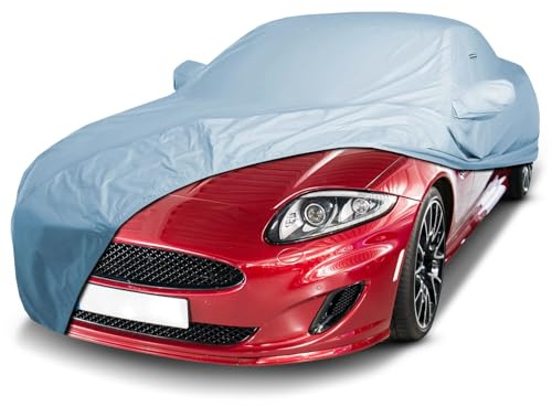 iCarCover Fits: [Jaguar XK8 / XKR] 1997-2008 Premium Full Car Cover Waterproof All Weather Resistant Custom Outdoor Indoor Sun Snow Storm Protection Form-Fit Padded Cover with Straps