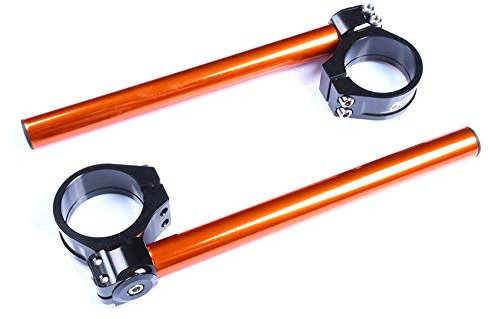 avdb-moto Paar Racing kippbare Stummellenker/Klemmen in 52 mm + Rohre kompatibel mit FZR 1000 1991-1995, TZ 250 (orange)