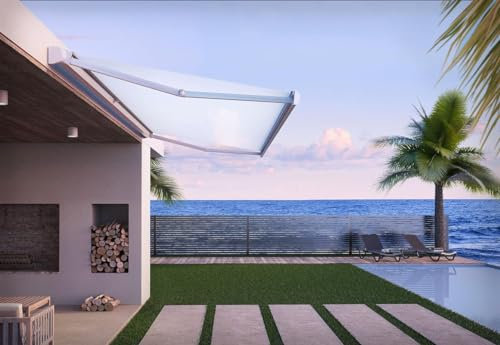 Tenda da Sole a Bracci Estensibili a Scomparsa Totale Tempotest Parà, Personalizzabile, Motorizzata con Telecomando o Manuale, Tenda Balcone, Fissaggio a Parete o Soffitto (L. 360 cm X S. 185 cm)