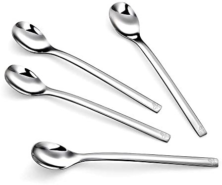 Tchibo Kaffeelöffel, 4-er Set Latte Macchiato Löffel, Edelstahl, Spülmaschinengeeignet