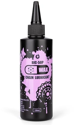Bike Chain Lube - Wet Lubricant, Dry Lubricant, Wax Chain Lubricant, PTFE Chain Lubricant, Ceramics Chain Wax- Bicycle Chain Lubricant Suitable for All Types of Bike (Waxy Purple)