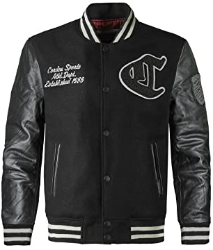 Cordon Sport Herren College Lederjacke Team (as3, alpha, 3x_l, regular, regular, pure black)