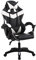 Panana Gaming Racing Chair Ergonomic Padded Armrests Gas Lift Adjustable Reclining Chair (White)