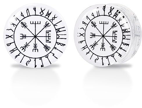 TBOSEN 1 Paar Epoxid Pentagramm Baum Schädel Punk Element Tunnel Stecker Expander Piercing Modisches Geschenk