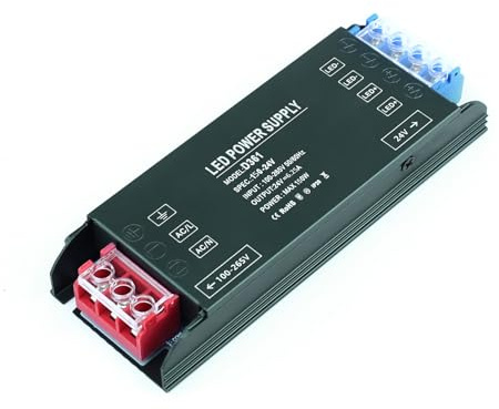 KSIBNW 24V Netzteil 150W LED Trafo, Transformator 230V auf 24V Schaltnetzteil Adapter Treibe kein Flimmern Konstantspannung Niedervolttrafo für LED Lichtstreifen, AC 230Volt auf DC 24Volt 6,25A 150W