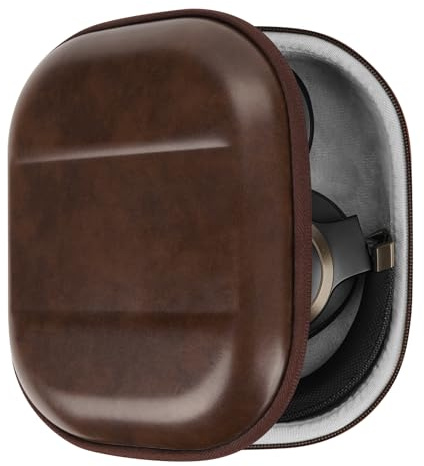 Geekria Shield Kopfhörerhülle kompatibel mit JBL Tune 770NC/760NC/750BTNC, Live 770NC & mehr, Ersatz Hartschalen-Reisetasche mit Kabelaufbewahrung (Braun)
