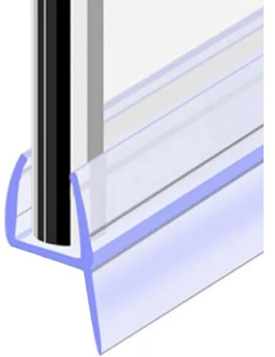 BBTISG Joint De Porte De Douche En Verre, 2 Mètres De Long Joints De Douche Pour Verre De 6 À 10 mm En Caoutchouc Souple Pour Écrans Ou Portes Incurvés Et Verticaux (H 10 Mm)