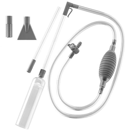 Aspiradora de bañera de hidromasaje, aspiradora manual inalámbrica de 10 pies para cambio de agua, aspiradora de spa de mano con bombilla para apretar, 2 boquillas, manguera flexible para limpiar la
