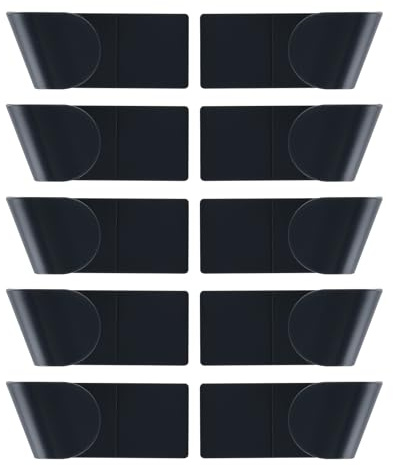 Luckious Pan Lid Holder: 10Pcs Wall Mount Pot Lid Racks - Adjustable Punch-Free Organizer for Pot Covers and Plastic Cutting Boards - Ideal Kitchen Storage Solution (Black)