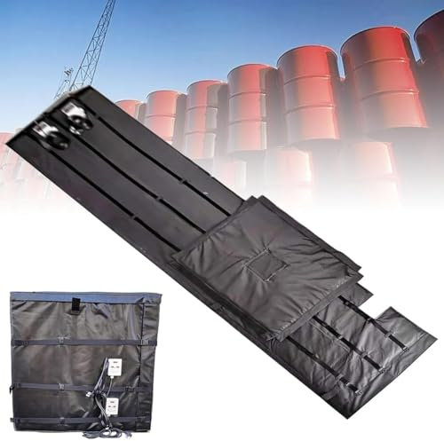 IBC Drum Heater Blanket,Metal Oil Drum Heater,Oil Drum Electric Heating Jacket,0~150℃ Temperature Controller,Waterproof Insulation Materials,for Oil Drums And Liquefied Tanks,275Gallon/1000L-Black