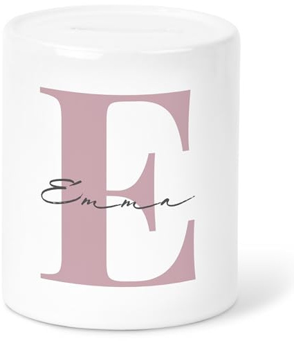 Trinkgeldkasse personalisierte Spardose mit Namen als Kaffeekasse | Personalisiert, Sparbüchse mit Buchstaben & Namen, Kaffeekasse & Spendenkasse, Sparschwein