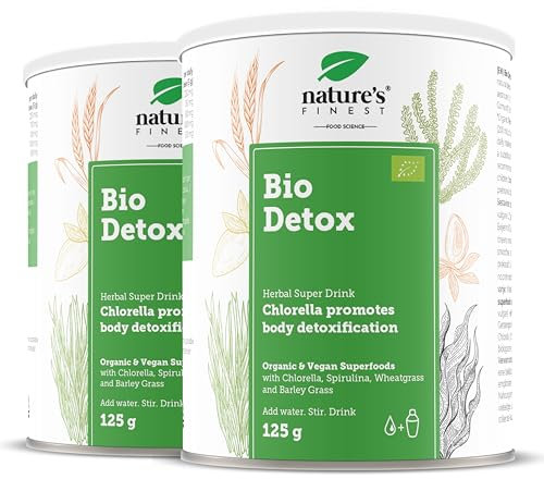 Nature's Finest BIO Detox, 250 g - Mezcla de Superalimentos, Chlorella y Espirulina, Detox Colon, Rico en Fibra y Proteínas, Apto para Vegetarianos y Veganos