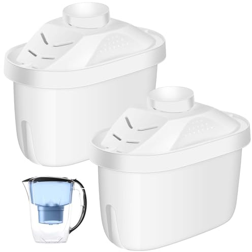 Tujoe Lot de 2 cartouches de filtre à eau alcaline de rechange pour eau potable, bouilloire, améliore l'alcaline