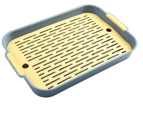 Bandeja de arena desmontable para conejos, caja de inodoro de plástico fácil de limpiar para animales pequeños (D)