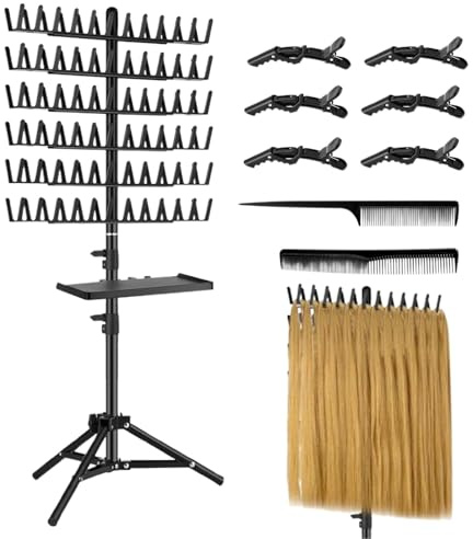 Séparateur de cheveux pour tressage, support à cheveux pour tressage - Support à cheveux réglable pour tresser les cheveux | Séparateur de cheveux portable avec pince et peigne, outils de tressage de