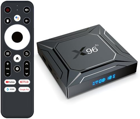 Android 14.0 TV Box 2025, LEFFOT X96_M200 4K Ultra HD TV Android Box, 4GB RAM/64GB ROM, Smart TV Box with HDR10+, 2.4G & 5G WiFi, 1000M Ethernet, BT 5.0, Amlogic S905X4 Quad Core ARM 64Bit Cortex A55