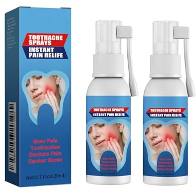 Spray de réparation de gencives, soulage la douleur des gencives, spray de soin buccal à base d'herbes, spray pour le soin buccal, soulagement, spray oral maintien de la santé, 20 ml x 2 pièces