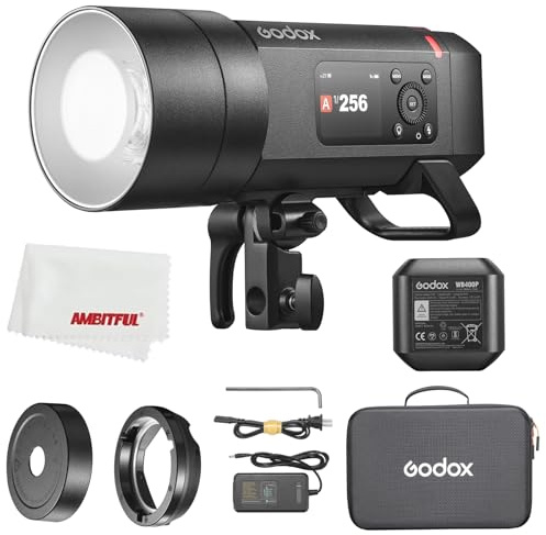 Godox AD400Pro AD400 Pro II AD400ProII 400Ws Outdoor Flash,30W Bi-Color 2800K-6000K,2.4G Wireless X System,TTL GN72 HSS 1/8000s,0.01s~1s Recycle Time,1/1 to 1/512 10 Power Steps (AD400Pro II)