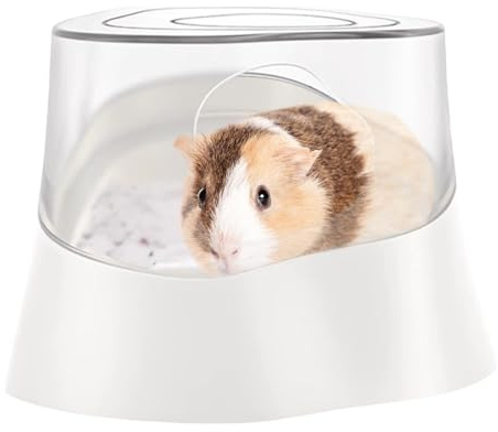 Hamster-Sand-Badezimmer – Kleines -Sandbadehaus, Geschlossene Hamsterbox Mit Deckel, Staubbad Für Hamster, Rennmäuse, Mäuse | Fördert Sauberes Fell Und Geruchskontrolle | Langlebiger Badebehäl