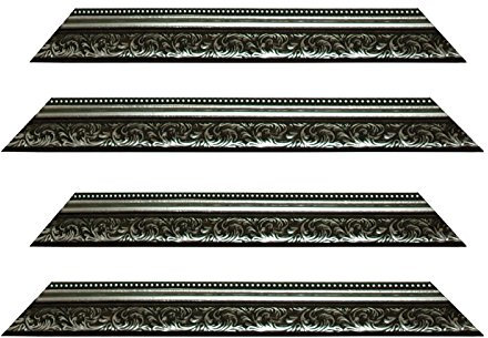 Neumann Bilderrahmen Barockrahmen 10939, ARG Silber verziert, als Zuschnitt, 30x40 cm
