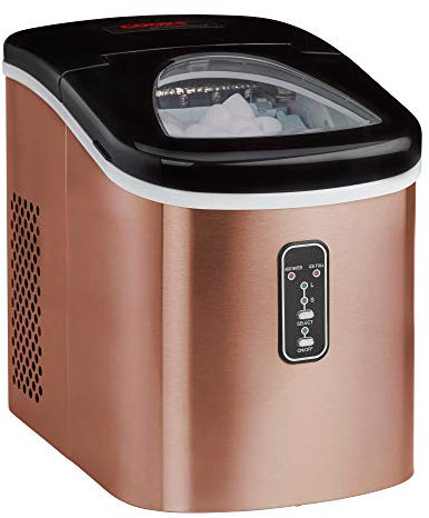 Cooks Professional 14KG Ice Maker Machine with Scoop | Countertop Ice Cube Maker for Home, Kitchen, Bar | Large Capacity 2.2L Water Tank | Quick and Easy with 2 Ice Size Options | No Plumbing | Copper